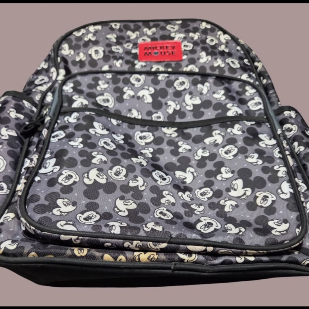 Mickey Mouse⭐️ Kids Backpack - Black, White & Red (2 For 1, Xtra Mickey Bag) GUC - Picture 7 of 10